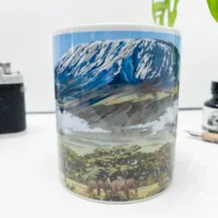 Mt Kilimanjaro Tanzania Coffee Mug (MKTCM700) - Illustration by Jonathan Chapman