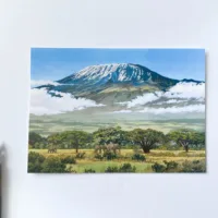 Mt Kilimanjaro Tanzania Postcard - Illustration by Jonathan