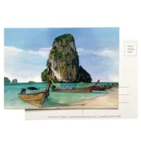 Railay Beach Thailand Postcard - Illustration by Jonathan