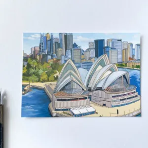 Sydney Opera House Postcard - Illustration by Jonathan