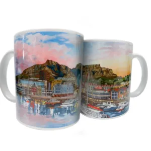 V&A Waterfront Cape Town Coffee Mug (VAWCM700) - Illustration by Jonathan Chapman