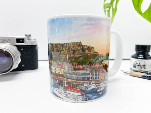 V&A Waterfront Cape Town Coffee Mug (VAWCM700) - Illustration by Jonathan Chapman