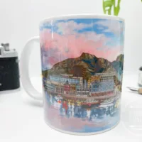 V&A Waterfront Cape Town Coffee Mug (VAWCM700) - Illustration by Jonathan Chapman