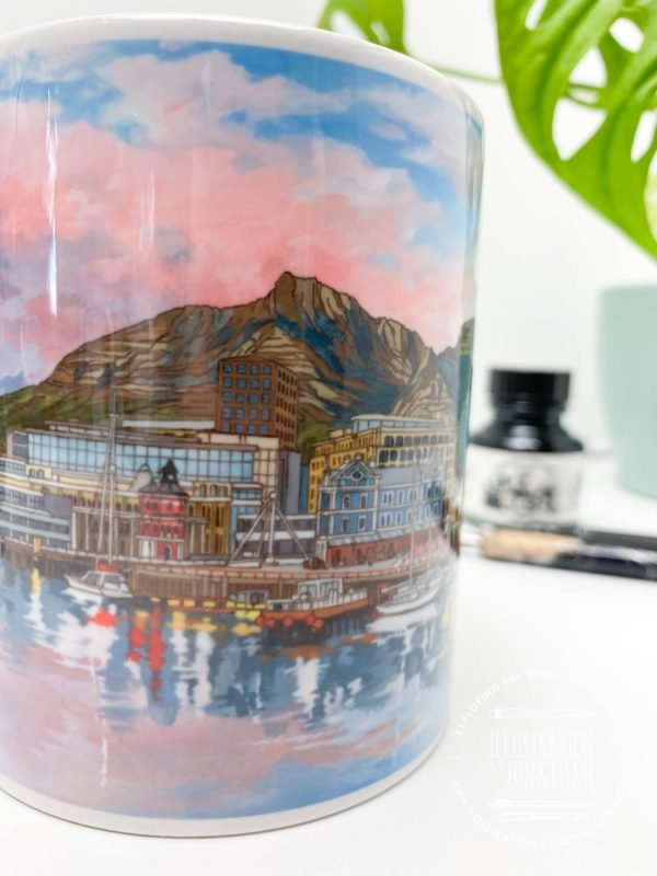 V&A Waterfront Cape Town Coffee Mug (VAWCM700) - Illustration by Jonathan Chapman