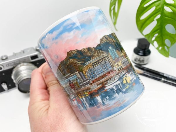 V&A Waterfront Cape Town Coffee Mug (VAWCM700) - Illustration by Jonathan Chapman