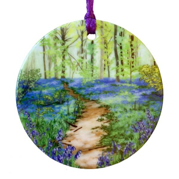 Bluebell Woods Tree Ornament - Illustration by Jonathan