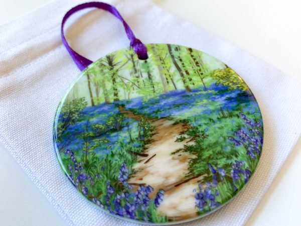 Bluebell Woods Tree Ornament - Illustration by Jonathan