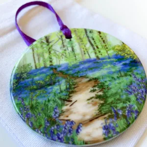 Bluebell Woods Tree Ornament - Illustration by Jonathan