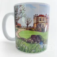 Snowdrops at Mottisfont Abbey Coffee Mug - Illustration by Jonathan Chapman