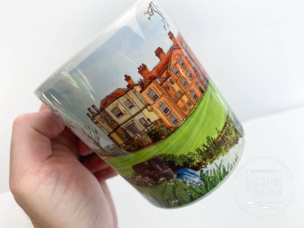 Snowdrops at Mottisfont Abbey Coffee Mug - Illustration by Jonathan Chapman