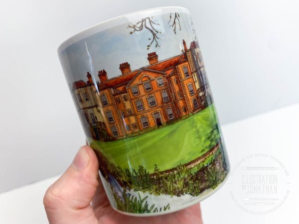 Snowdrops at Mottisfont Abbey Coffee Mug - Illustration by Jonathan Chapman