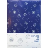 Explore by the Stars Wrapping Paper - Illustration by Jonathan Chapman