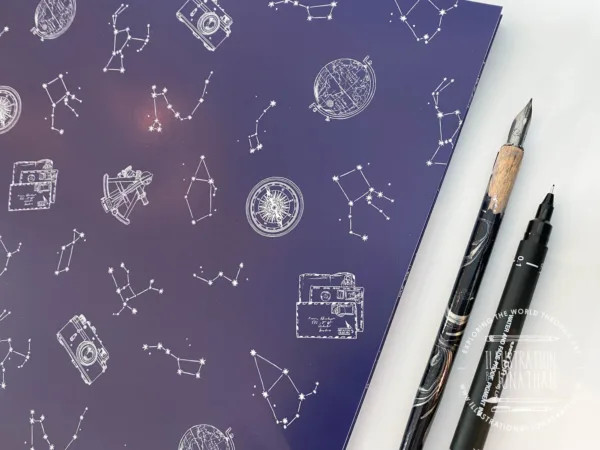 Explore by the Stars Wrapping Paper - Illustration by Jonathan Chapman