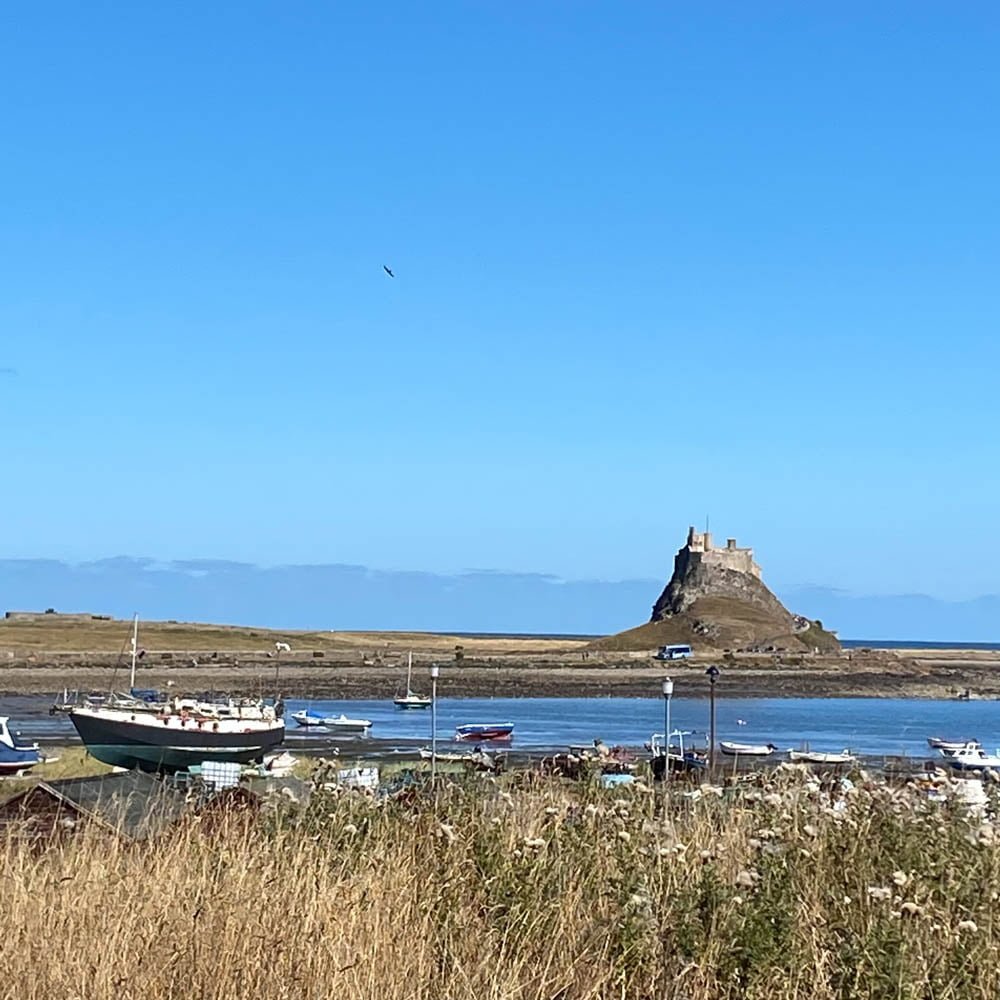 Northumberland Coast, Lindisfarne Castle viewed from across the harbour taken by Jonathan Chapman