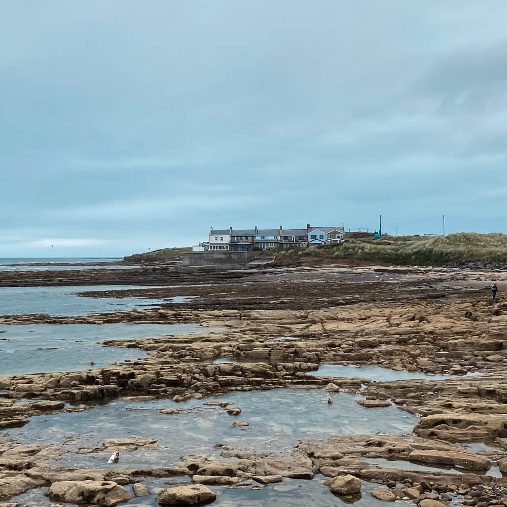 Northumberland Coast, View of houses at the seafront in Amble taken by Jonathan Chapman