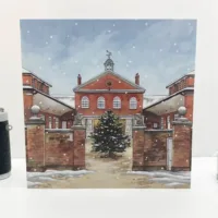 Greeting card of the Winter Stables at Mottisfont, created by artist and Illustrator Jonathan Chapman