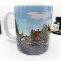 Broad Street Alresford Coffee Mug - Illustration by Jonathan Chapman