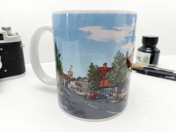 Broad Street Alresford Coffee Mug - Illustration by Jonathan Chapman