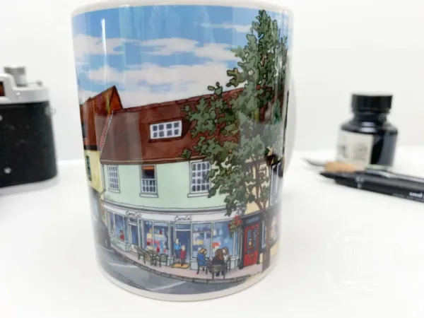 Broad Street Alresford Coffee Mug - Illustration by Jonathan Chapman