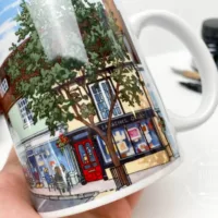 Broad Street Alresford Coffee Mug - Illustration by Jonathan Chapman