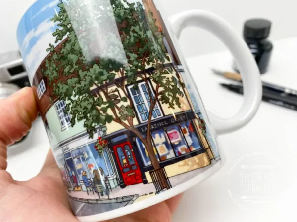 Broad Street Alresford Coffee Mug - Illustration by Jonathan Chapman