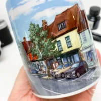 Broad Street Alresford Coffee Mug - Illustration by Jonathan Chapman