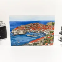 Dubrovnik Croatia Postcard - Illustration by Jonathan Chapman