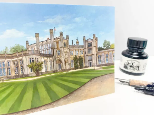 Highcliffe Castle Postcard - Illustration by Jonathan