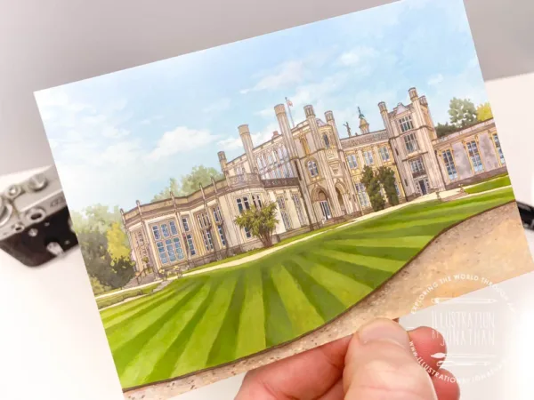 Highcliffe Castle Postcard - Illustration by Jonathan