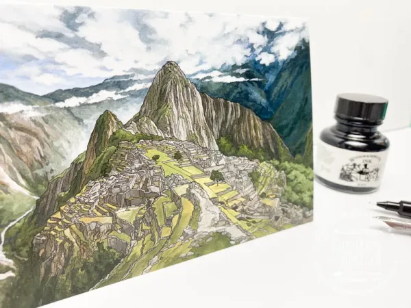 Machu Picchu Postcard - Illustration by Jonathan Chapman