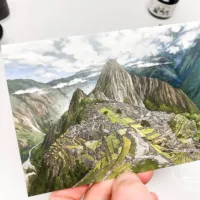 Machu Picchu Postcard - Illustration by Jonathan Chapman