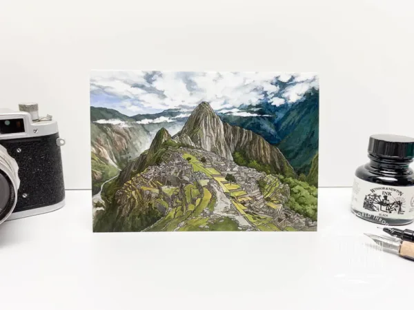 Machu Picchu Postcard - Illustration by Jonathan Chapman