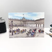 Somerset House in Summer Postcard - Illustration by Jonathan Chapman