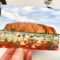 Uluru / Ayers Rock Postcard - Illustration by Jonathan Chapman