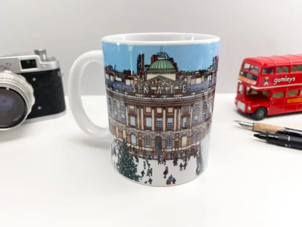 Skate Somerset House Coffee Mug - Illustration by Jonathan Chapman