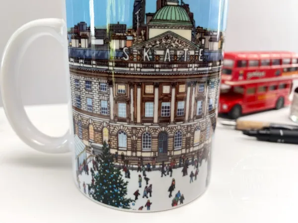 Skate Somerset House Coffee Mug - Illustration by Jonathan Chapman