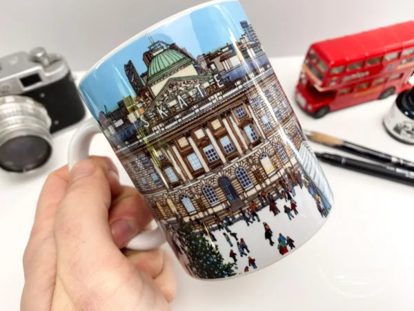 Skate Somerset House Coffee Mug - Illustration by Jonathan Chapman