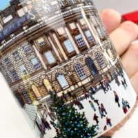 Skate Somerset House Coffee Mug - Illustration by Jonathan Chapman