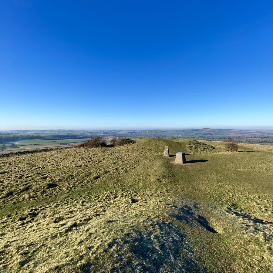 Photo of the landscape around Old Winchester Hill in Hampshire taken by local artist and illustrator Jonathan Chapman