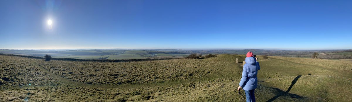 Photo of the landscape around Old Winchester Hill in Hampshire taken by local artist and illustrator Jonathan Chapman