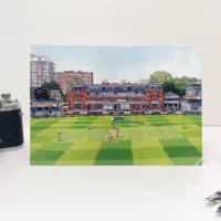 Lords Cricket Ground Greeting Card, Illustration by Jonathan Chapman