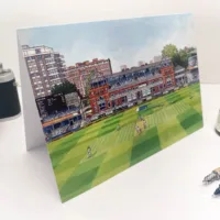 Lords Cricket Ground Greeting Card, Illustration by Jonathan Chapman