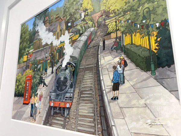 Springtime on the Watercress Line Illustration by Jonathan Chapman