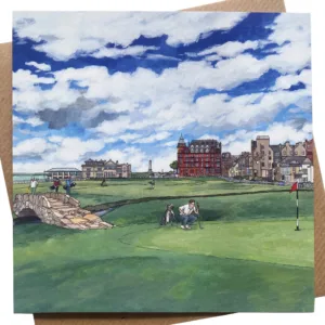 St Andrews Links Greeting Card - Illustration by Jonathan