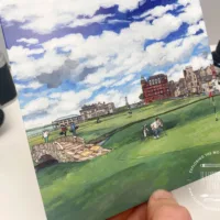 St Andrews Links Greeting Card - Illustration by Jonathan