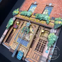 The Palace Bar, Dublin (Original Painting with Cut Paper) Illustration by Jonathan Chapman