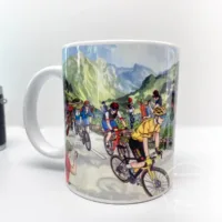 Tour de France, Mountain Stage Coffee Mug Created by artist and illustrator Jonathan Chapman